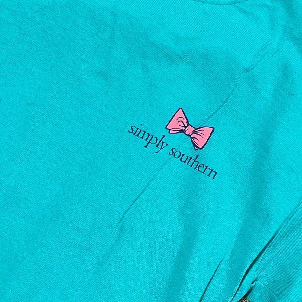 Simply Southern Tee Shirt Believe in Magic Seahorse Graphic Long Sleeve Blue S - Picture 2 of 5